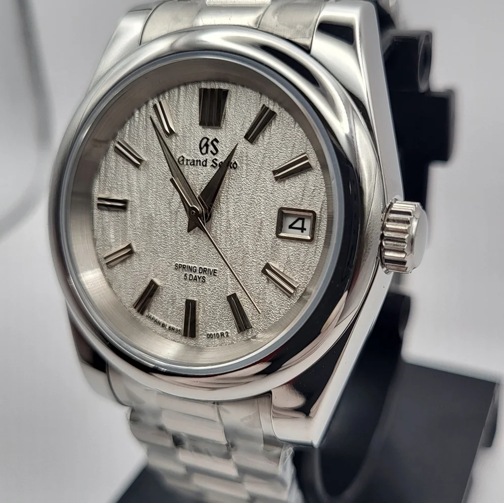 New Custom 39mm Seiko Mod Automatic Watch GS Birchwood Textured Dial